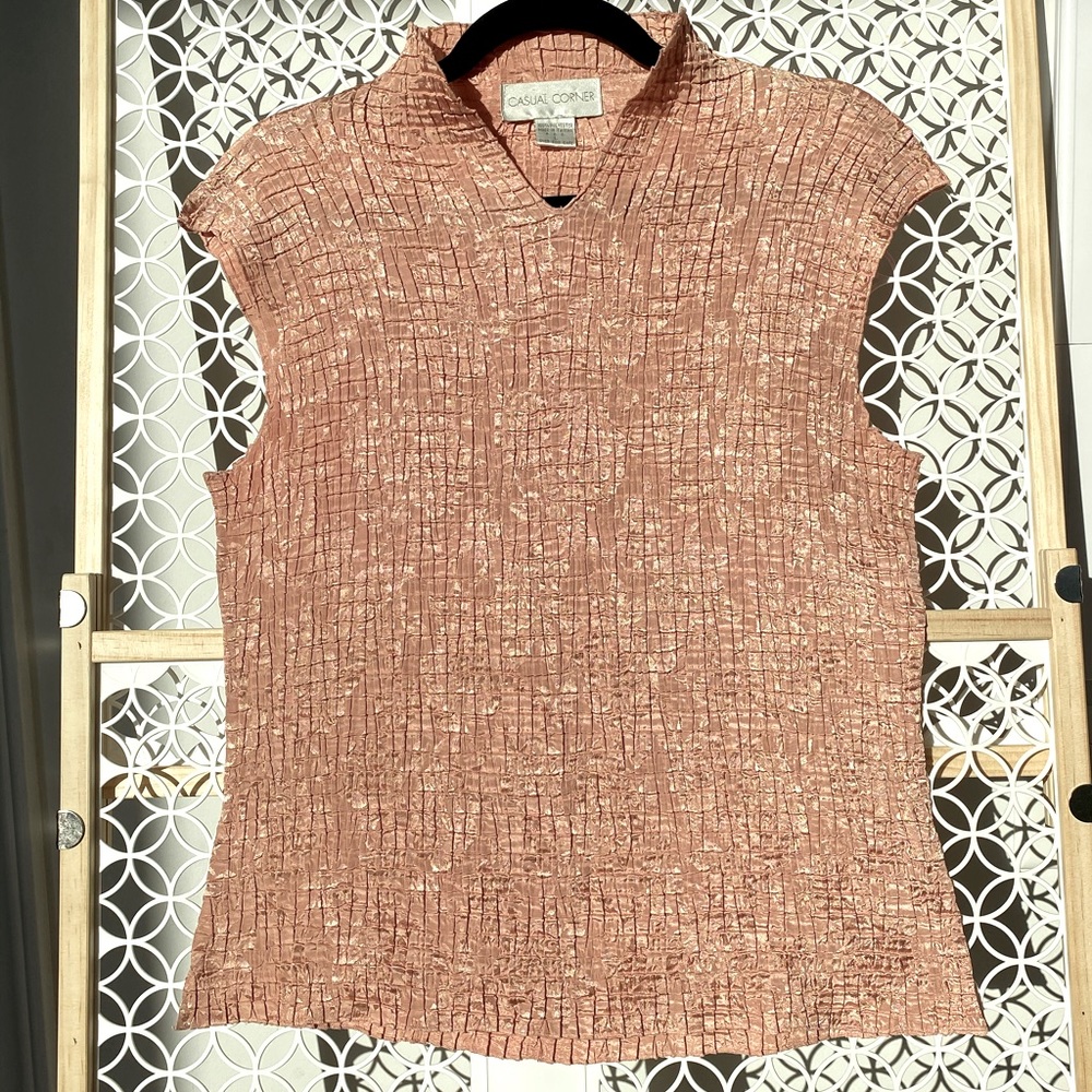 Vintage Iridescent Cap Sleeve Blouse